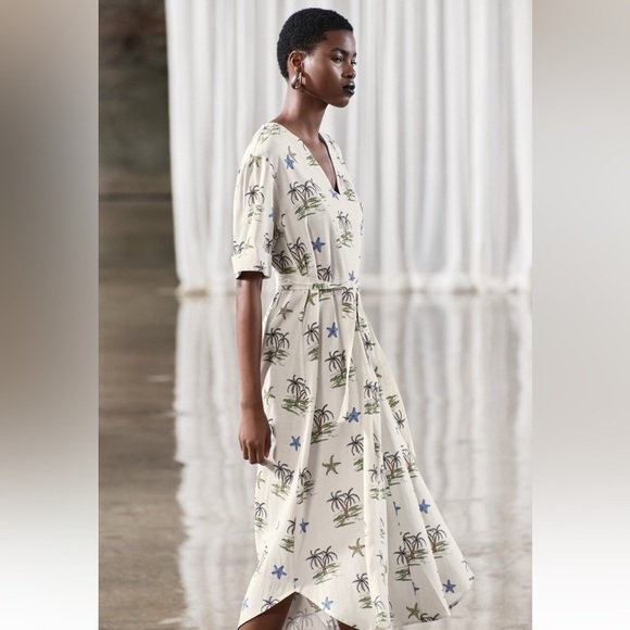 New ZARA Printed Dress ZW Collection - Picture 5 of 9